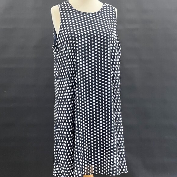 Tommy Hilfiger. Shift DRESS Navy and white polkadot - Picture 1 of 4